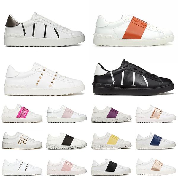 Sneakers aperti uomini Donne Falt Casual Scarpe Sport Outdoor Black White Graffiti Spikes azzurra Dhgate Platforms Runners Flat Allenatori da uomo dimensione 46