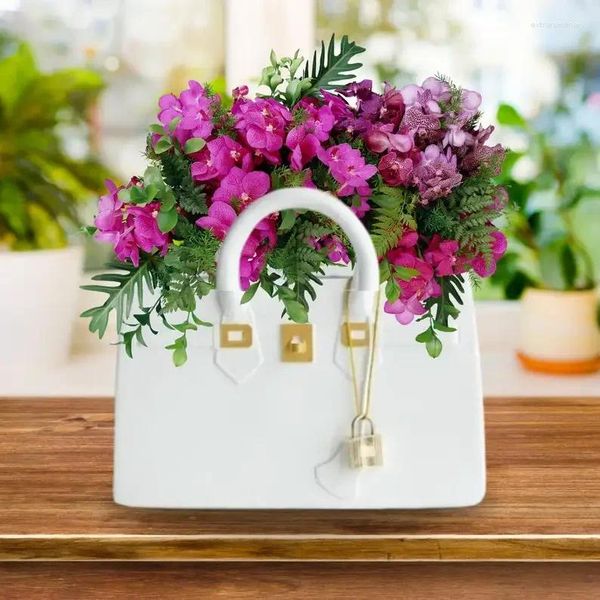 Vasos vasos de flores exclusivos nórdicos em forma de bolsa da moda para decoração de casa moderna