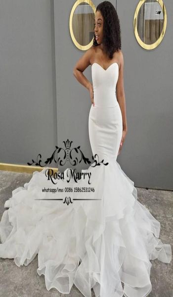 Abiti da sposa sexy africani sirene africani 2021 corsetto a cascata per cascati Nigeria Boho Church Vestido de novi Bridal Gowns5739854