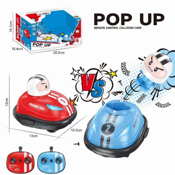 RC Toy 2.4g Super Battle Bumper Car Cop-Up Crash Crash Bounce Exter Light Childrens Diret Control Gired для воспитания 240509