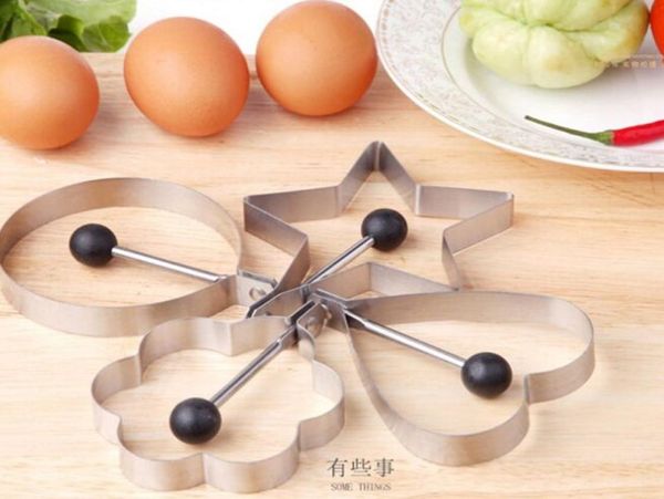 Assistenze in acciaio inossidabile stampo a cinque stelle appuntiti amore a forma di cuore a forma di uovo fritto cucina pratica Gadget fai -da -te 1CJ J294542225