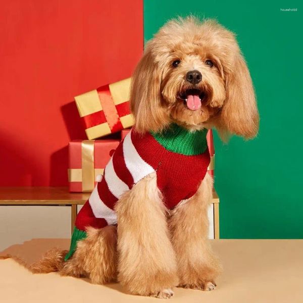 Aparel de cachorro Camisinho de estimação de animais de estimação acolhedora festiva para férias de inverno Sweaters Dogs Gatos