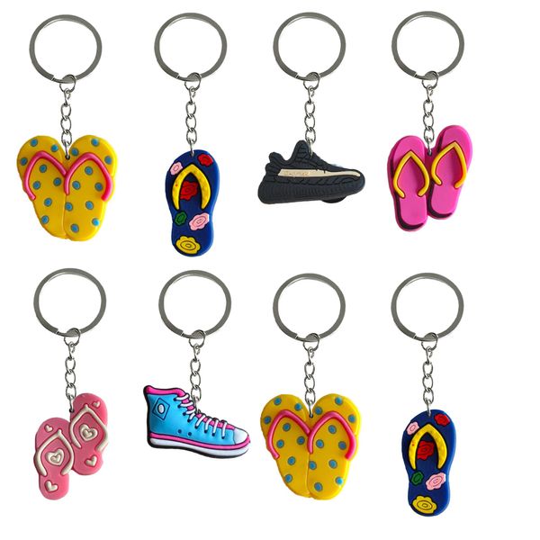 Schlüsselanhänger Lanyards Cartoon Schuhe Schlüsselbund für Frauen Keyring Rucksackauto Charme cool