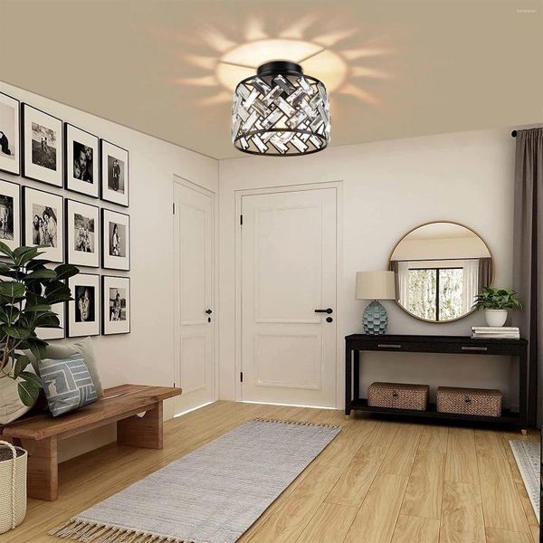 Tavan Işıkları Modern Led Crystal Chandelier American Yemek Odası Villa Asılı Hafif Yatak Odası Kolye Lamba Ev Dekoru Parlak