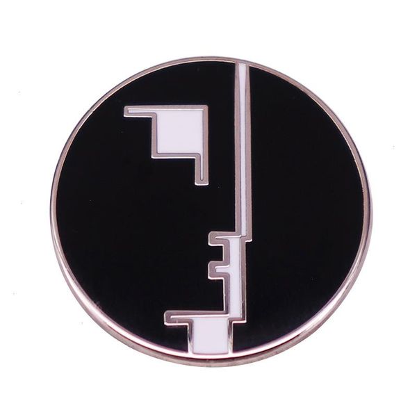 Bauhaus Pin Pin Abstract Face Badge Medal Broche Art Acessórios de joias