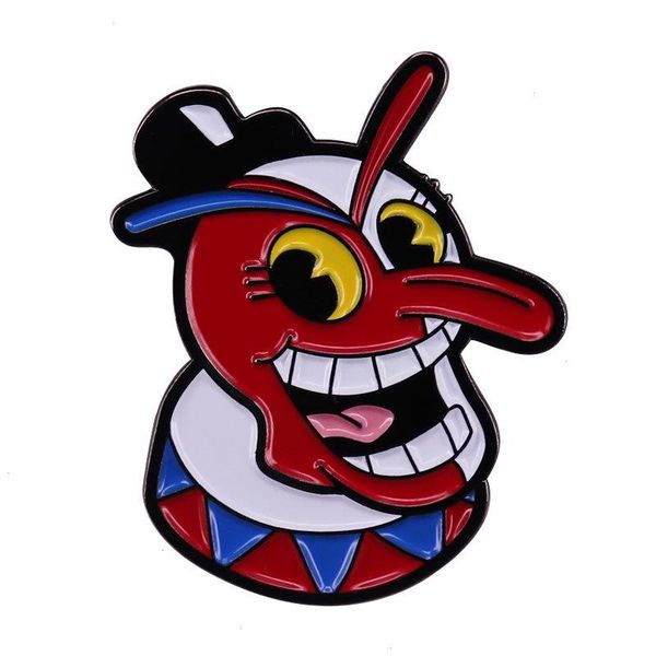 Cuphead- Beppi der Clown Emaille Pin Badge Classic Video Game Battle / Fight Boss Brosche Collectible Geschenk