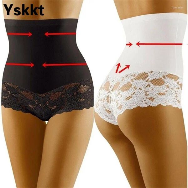 Aktive Shorts sexy Shaperwear Frauen Spitze mit hoher Taille Trainer Körper Shaper Ladies Bauch schlank Kontrolle Form Bauchgurte Unterwäsche Slip Slip Slip