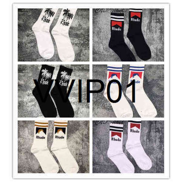 Designer Socks 22S Coconut Case Rhude Donne uomini unisex Cotton Basketball calzini di alta qualità