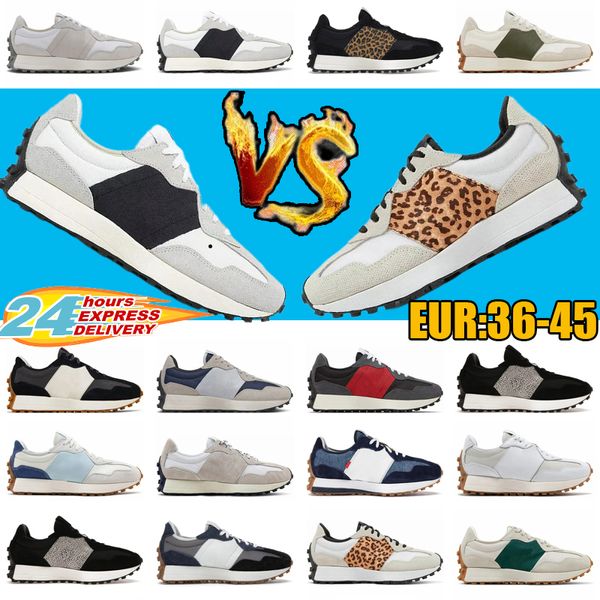 2024 Nuovi scarpe da design Allenatori 327 scarpe a triplo gunning moonbeam verde rosso sportivo bianco market paisley market vibrante castello da donna all'aperto da uomo n327 sneaker