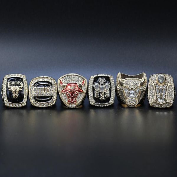 I fan raccolgono Chicago 6 Basketball Champion Ring Set Boutique Replica 331p