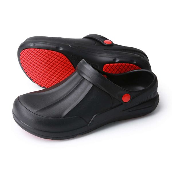 Шеф -повар нельесслой для Men Garden Kitchen Medical Shoes Surgical Muress Clogs водонепроницаемые резиновые сандалии плюс размер 47 48