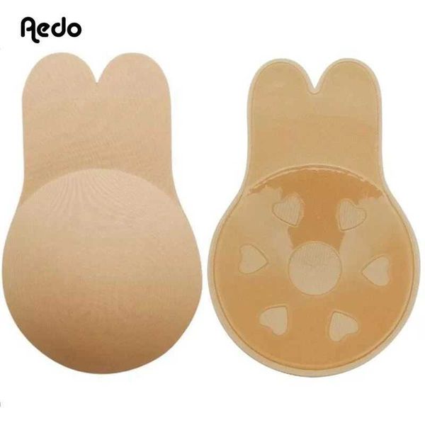 Breast Pad Aedo Black Black Beige Rabbit Ear traspirante push up bio adesivo autoadesivo copertura di unguento autoadesivo