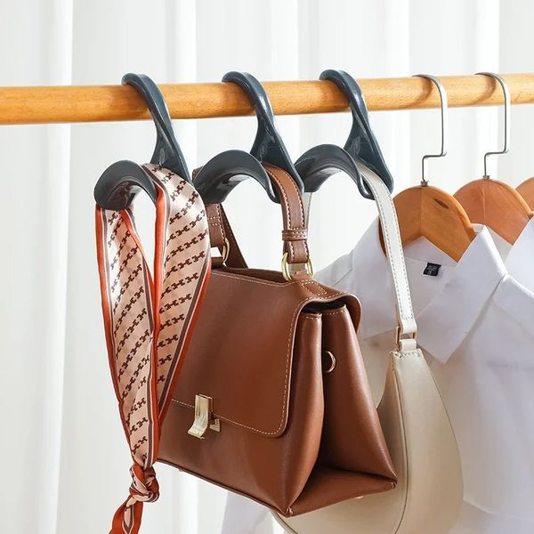 Neue Ins Bogen Bag Hanger Haken Kleiderschrank Rack Mehrzweckschrank-Stoff-Handtaschenhalter Haken Hängende Aufbewahrungsregal-Schalsschalte Regal