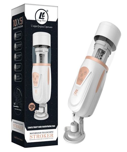 Easy Love Massur Masturbator Air Float Vibrator Produto de sexo retrátil para homens Hands Hands Automatic Piston Toy Telescópico 12931660