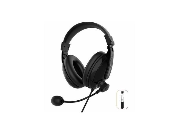 Morpheus 360 Basic Multimedia Stereo Headset - Verstellbares Mikrofon - Leicht bequemes Design - Weiche Eco -Lederohrkissen - über dem Ohr