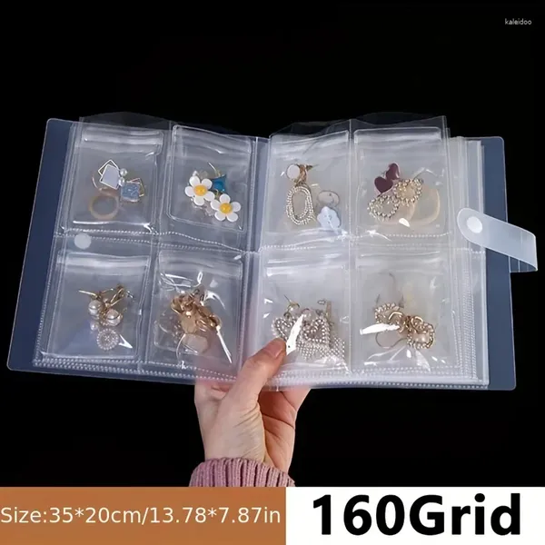 Bolsas de jóias 1pc plástico transparente à prova de poeira 84/160 grades antioxidação acessórios de armazenamento de bolsa de armazenamento Organizador do organizador de embalagem