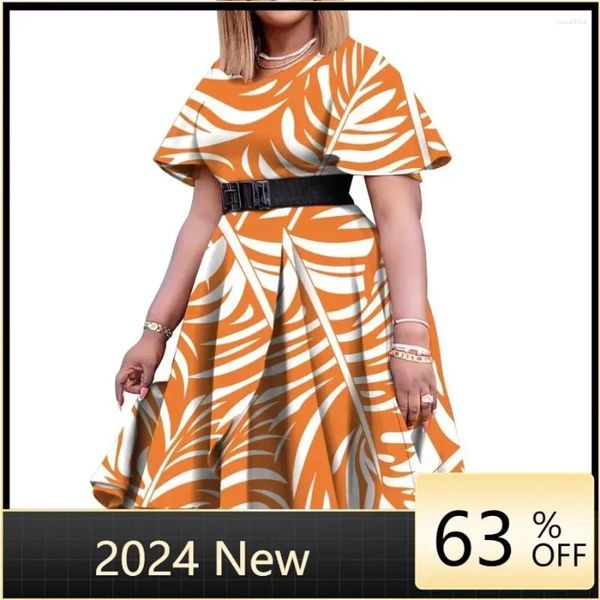 Этническая одежда Африканское платье для женщин плюс размер мода Дасики плиссированная Вестидос 2024 Весна Весеннее лето Элегантная Африка Миди Миди