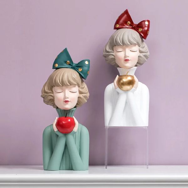 Nordic Fairy Figuren für Girl Room Decoration Accessoires Dressing Tisch Kunsthandwerk Geburtstag Geschenkbüro Dekoration 240429