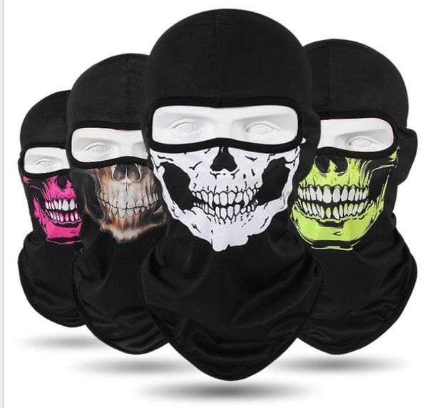 Halloween Cosplay Bicycle Ski Skull Paintball Mask Face Face Camar máscara fantasma Bandana Bandana Party Party Party Head Band Magic Turban Bal7954379