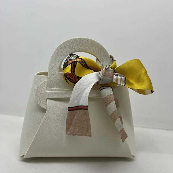 Bolsa de presente de couro para preenchimento de 3pcs para favores de casamento caixa de doces personalizados eid eid Mubarak portátil jóias de jóias sacos de embalagem por atacado