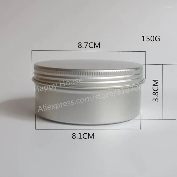 Bottiglie di stoccaggio 24 x 150 g barattoli di alluminio 150 g Custodia per gel di polveri Crema Utilizzo di contenitori in metallo a 5 oz