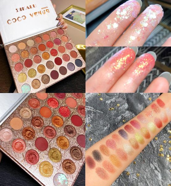 Mode 35 Farben braun orange mattes pearlescent glitzer pailletten lidschatten palette pigment lidschatten make -up palette cosmetics3001228