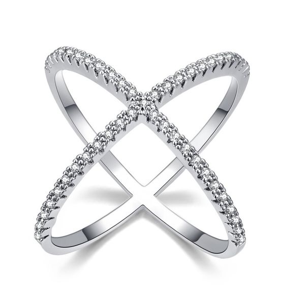 Design Diamury Diamond Micro Pave Impostazione Big Anelli a forma di dita a forma di nuclei gioielli per donne 286f