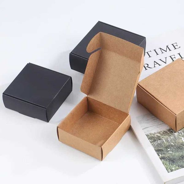 3pcs Geschenkverpackung 30pcs Schwarz/Weiß/Kraft Verpackung Ohrring Jewlery Paper Box Geschenkkarton Schmuck Schmuck Aufbewahrungspackung Packungsschachtel