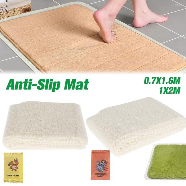 Badmatten Nicht-Schlupf-Netzteppich-Unterleger-Teppich Gripper Anti Slip Multi Purpose Liner Yogamatte Böden Netzstätte Teppiche