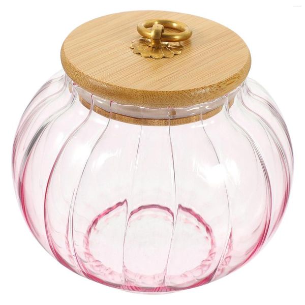 Aufbewahrung Flaschen Glasglas GO Nahrungsbehälter Deckel Süßigkeiten Dekorative Zuckerschüssellegierung klarer Kanister