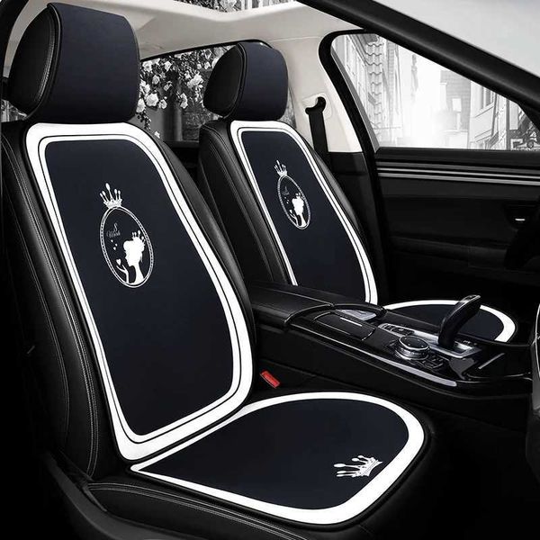 Copertini per sedili per auto Nuove semplici ghisa della corona di moda con autodidatta trasversale per sedile singolo cuscino cuscino cuscino t240509