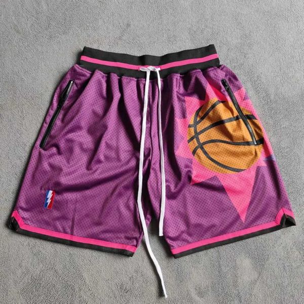 Shorts maschile Trillest Purple Sun Shorts stampati con tasche con cerniera Devin Booker Durant Street Street Sports Pants Summer Beach Pants J240510