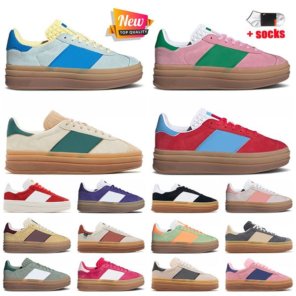 Fashion Platform Gazelle Bold Designer Women Casual Shoes Gazelles Cream Collegiate Green Pink Blue Silver Gum【code ：L】Womens Trainers Sneakers