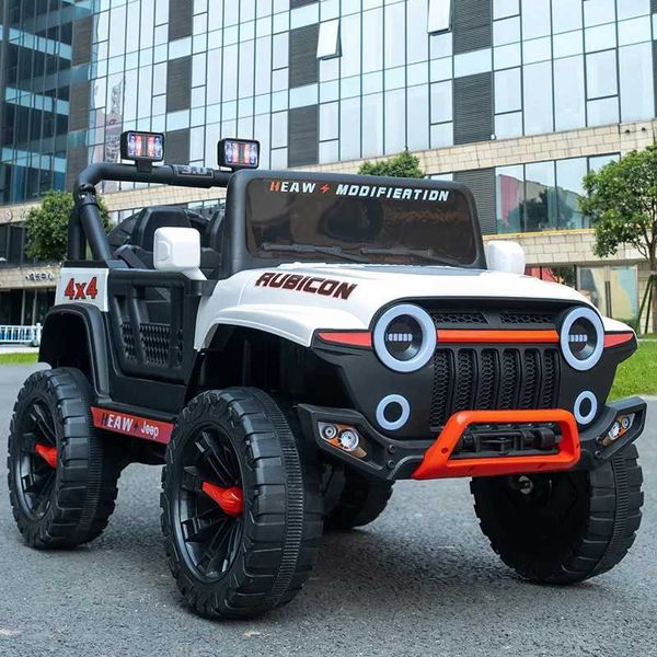 BTROLERS# 12V Kids Electric 4 Tekerlek Çekişli Off-Road Oyuncak Şarj Edilebilir Pil Araba Uzaktan kumanda ve LED Işık T240509