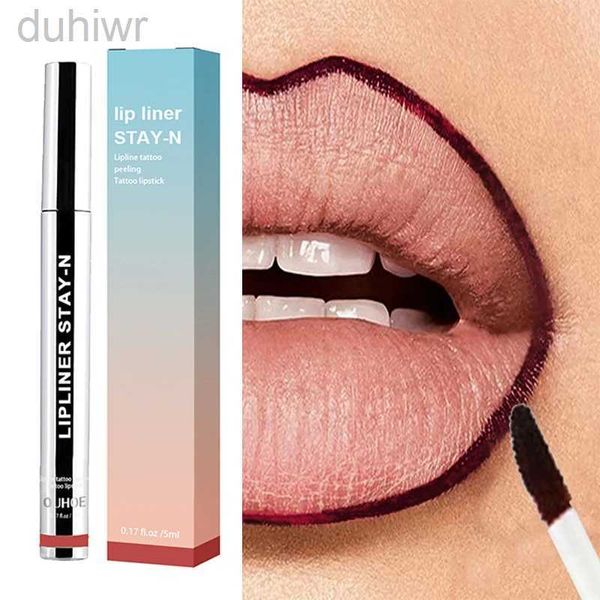 Карандаши для губ водонепроницаемые губ Laft Matte Sexy Sexy Frilling Liquing Lip Line Contour Раскраска помада очаровательный глянцевый макияж карандаш для татуировки D240510