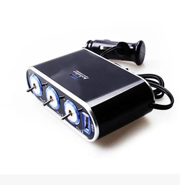 Caricatore auto più leggero per auto più leggero da 5 V/12V USB 3.0Cigarette Adattatore più leggero 120W 30W Distributore DC DC Auto DC