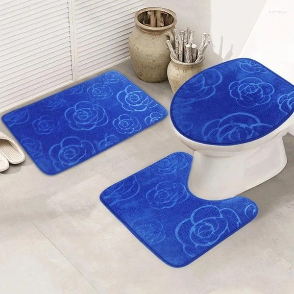 Tappetini da bagno 3pcs/set tappeti da bagno ultra morbido non slip tappetino assorbente a forma di bagno a U COPERTURA DECOLA DOCHETTA TAPBATURA