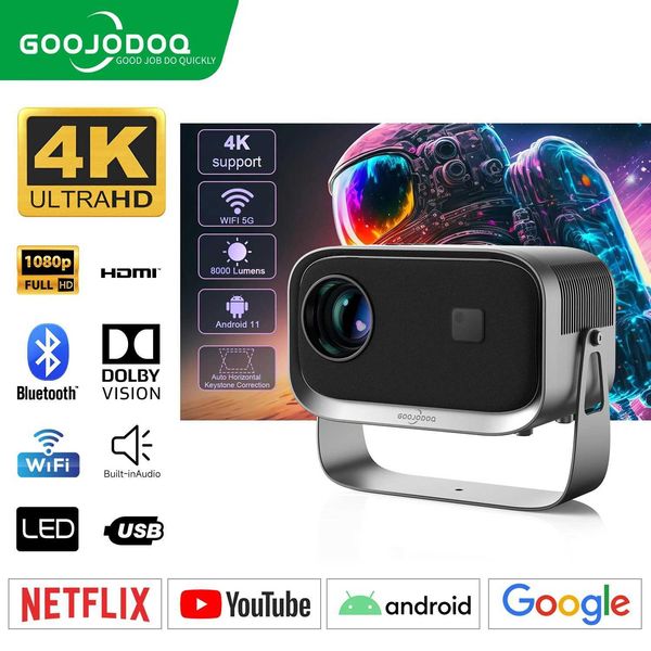 Projektoren FHD Native 1080p -Projektor WiFi 6 Bluetooth 5.2 4K 150 ANSI Outdoor Movie Projector Home Theater Projektor IOS Android HDMI TV -Stick J240509