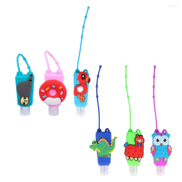 Bottiglie di stoccaggio 6 set Casella di silicone usa e getta Child Mini Sanitiser per bambini