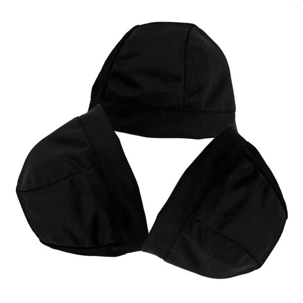 Radsportkappen 3PCS Kühlung Beanie Hut für Sport Sweat-Absorb Innere Outdoor Linning Headwear Accessoires (schwarz)
