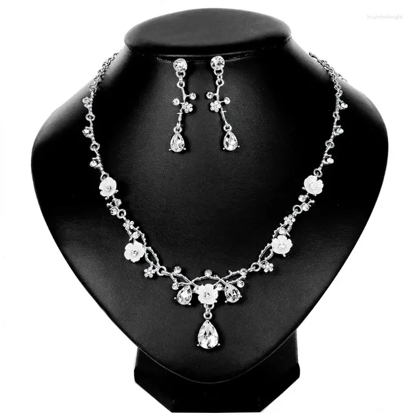 Halskette Ohrringe Set Brautschmuck Diamant Europäische und amerikanische Mode Brautkleid Kronen Kopfbedeckungszubehör