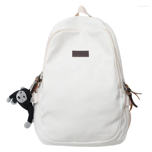 Zaino in tela di cotone zaino marchio sacchetti scolastici solidi di alta qualità di grandi dimensioni o tallone di moda da viaggio