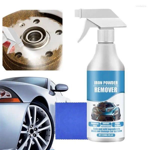 Autowaschlösungen 120 ml Derusting Spray mit Handtuch Metallreiniger Reinigung Rosteisenpulver Entferner Wartung