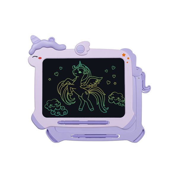 Toys per ragazze unicorno 3+4 5 6 7 8 anni, tablet di scrittura LCD colorato per bambini Cancellatura del tavolo da disegno doodle cancellabile, Giocatto di compleanno di apprendimento educativo