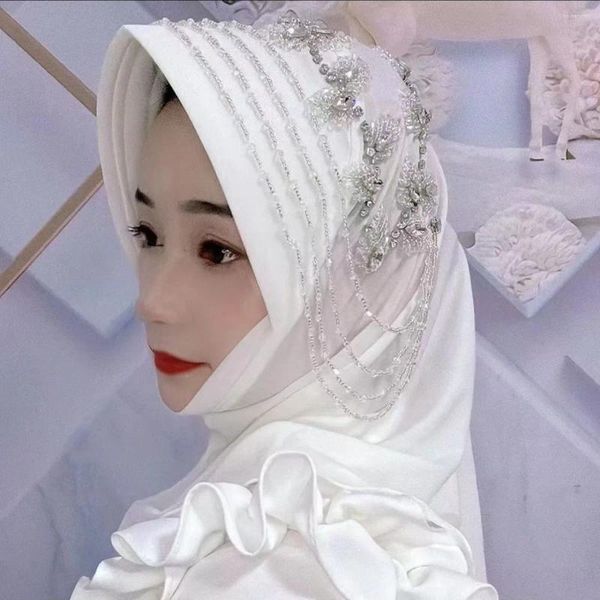 Roupas étnicas hijab mulheres muçulmanas xale lenço de luxo livre de luxo lenço de lenço da Malásia Oração Kufi Islam Arábia Saudita Moda 05203