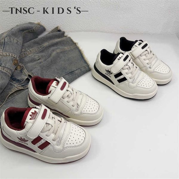 Tênis 2024 Spring New Childrens Shoes Boys Fashion Sports Trendy e Casual Korean Edition Sole Sole Confortável Girls Board H240510