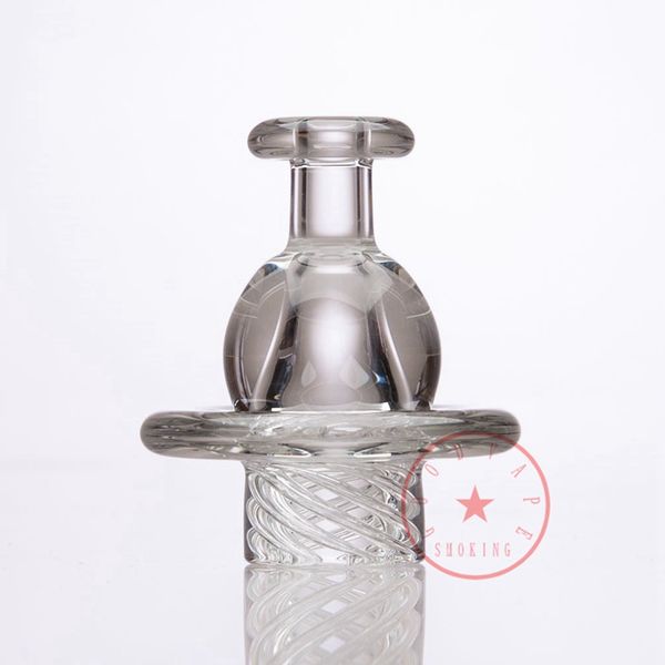 Neueste transparente rauchende Pyrex dicke Glas Wasserpfeife Kohlenhydrate Kappe Hut Nägel Trockener Kräuter Tabaköl Rigs Filter Spin Luftstrom Quarz Schüssel Bubbler Bongs Tipps Dabberhalter