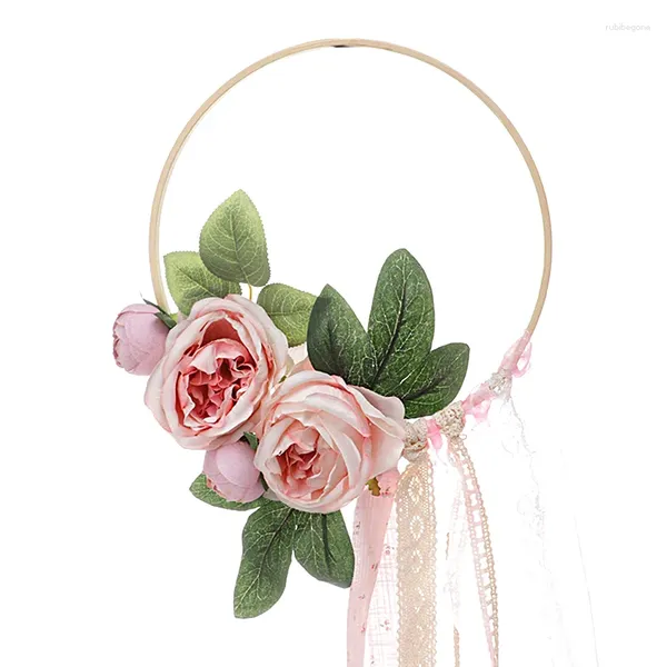 Fiori decorativi rotondi ghirlanda ridotto cestino fiore di fiori da sposa mazzi da sposa artificiale decorazione di festa bouquet