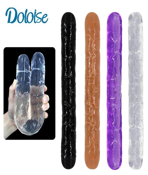 Flexibler Soft Jelly Dildo Double Dildo für Frauen Vagina Anal doppelt dong künstlich penis schwulen lesbian sex toys cx200708226m26564856