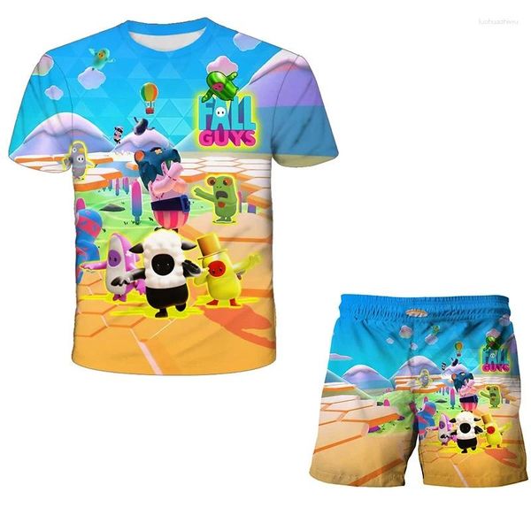 Set di abbigliamento ghiandating ragazzi t-shirt shorts 2024 fashion boys girls stampa kids abiti casual